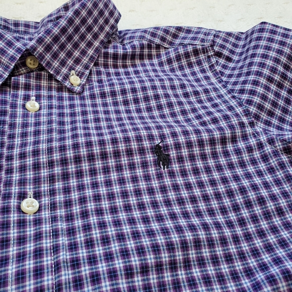 Ralph Lauren Button-Down Long Sleeve Checkered Shirt, Boys, Size 6 - Picture 6 of 8